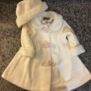 Dressy Baby Coat with Matching Hat - 12 Months
